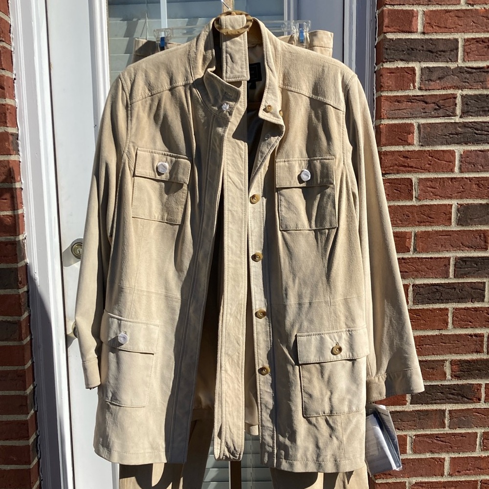 Terry Lewis Leather Jacket Sz L and Pants Sz 12